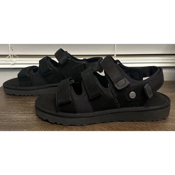 UGG Men\'s Goldencoast Multistrap Strap Black Suede Sandals 1153095 Size 11 New main image 4
